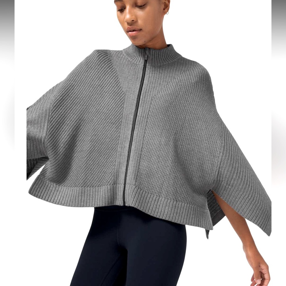 Lululemon Softer Still Wrap Cashmere Blend *Heathered Asphalt Gray *Size Large